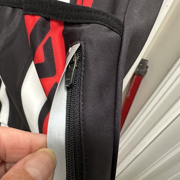 URBAN Cycling Jacket Zip Front Black Red White Super Roubaix XL - Picture 9 of 10